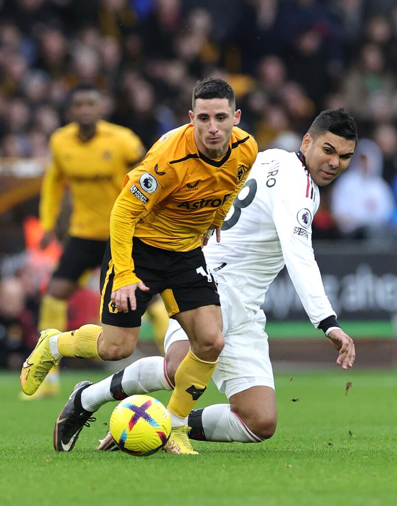 Daniel Podence 7: Scored in the Boxing Day win over Everton and was at centre of most good things Wolves produced going forward. Chopped down by Casemiro which handed free-kick opportunity to Neves after break. Getty