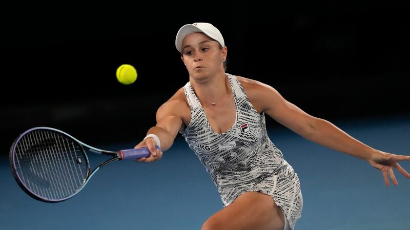 Home favourite Ash Barty defeated USA's Danielle Collins to win the Australian Open title in Melbourne on Saturday, January 29, 2022. AP