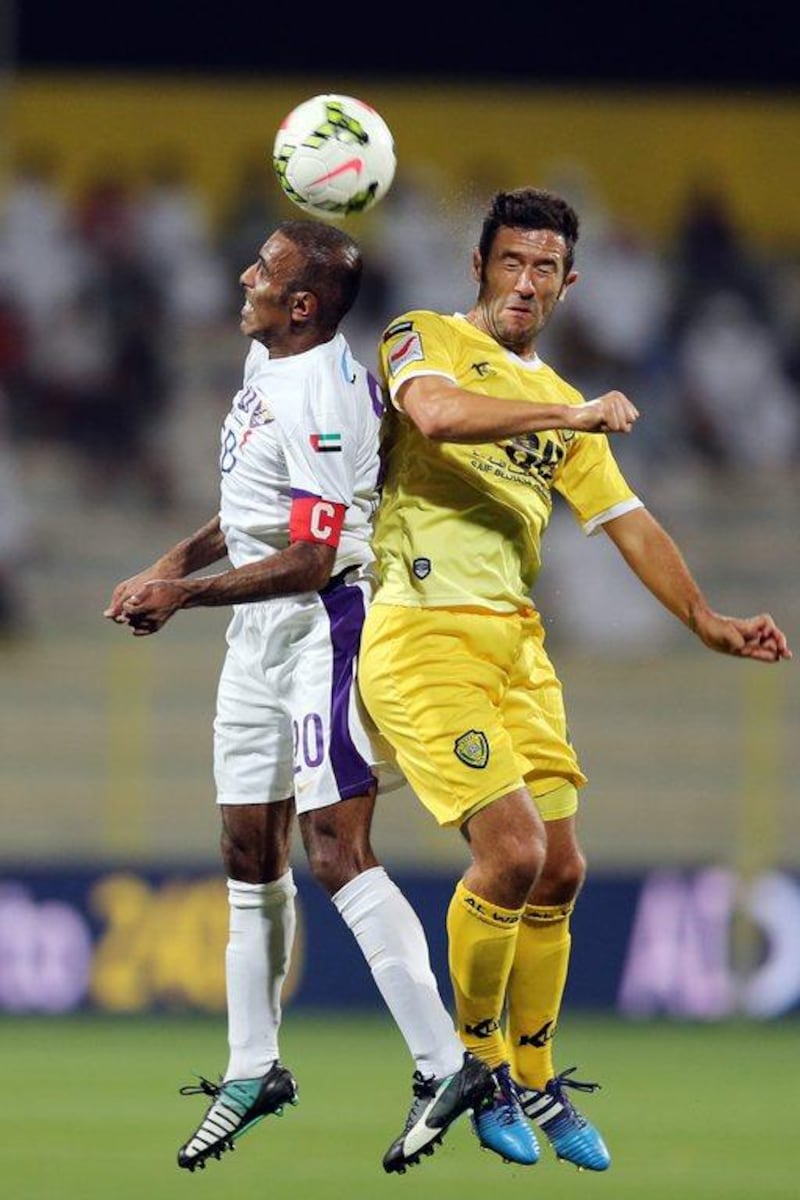 Hugo Viana, right, of Al Wasl played a vital role for the club this past season and the club is hoping to retain his services for next year. Ashraf Al Amra/ Al Ittihad