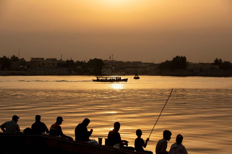 The Shatt Al Arab waterway, where the Tigris and Euphrates meet, in Iraq's southern city of Basra, on November 26. AFP