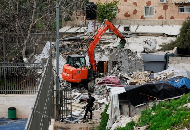 Israeli authorities demolish the house of Fakhri Abu Diab in Silwan, East Jerusalem. Reuters