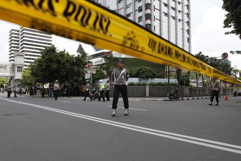 No one has claimed responsibility for Thursday’s attacks, which took place in front of the Sarinah shopping mall on Thamrin Street that prompted a security lockdown in central Jakarta and enhanced checks all over the crowded city of 10 million. Roni Bintang / EPA