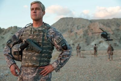 A handout photo of Brad Pitt in "War Machine" (Francois Duhamel / Netflix) *** Local Caption ***  WM-08701_R2.jpg