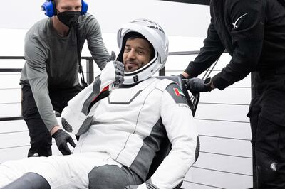 UAE astronaut Sultan Al Neyadi returning to Earth after nearly six months on the International Space Station. Photo: Nasa