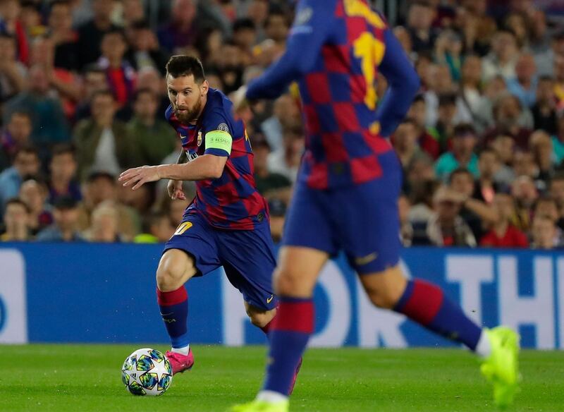Messi controls the ball. AP Photo