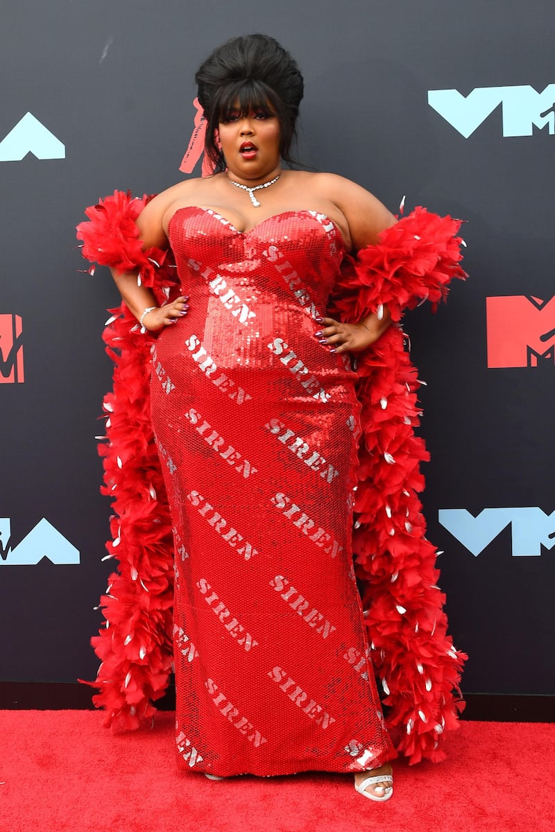 Lizzo arrives at the MTV Video Music Awards on Monday, August 26. AFP