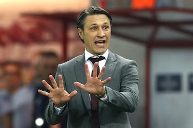 FILE - November 03, 2019: Bayern Munich have parted company with manager Niko Kovac PIRAEUS, GREECE - OCTOBER 22: Niko Kovac, head coach of FC Bayern München reacts during the UEFA Champions League group B match between Olympiacos FC and Bayern Muenchen at Karaiskakis Stadium on October 22, 2019 in Piraeus, Greece. (Photo by Alexander Hassenstein/Bongarts/Getty Images)