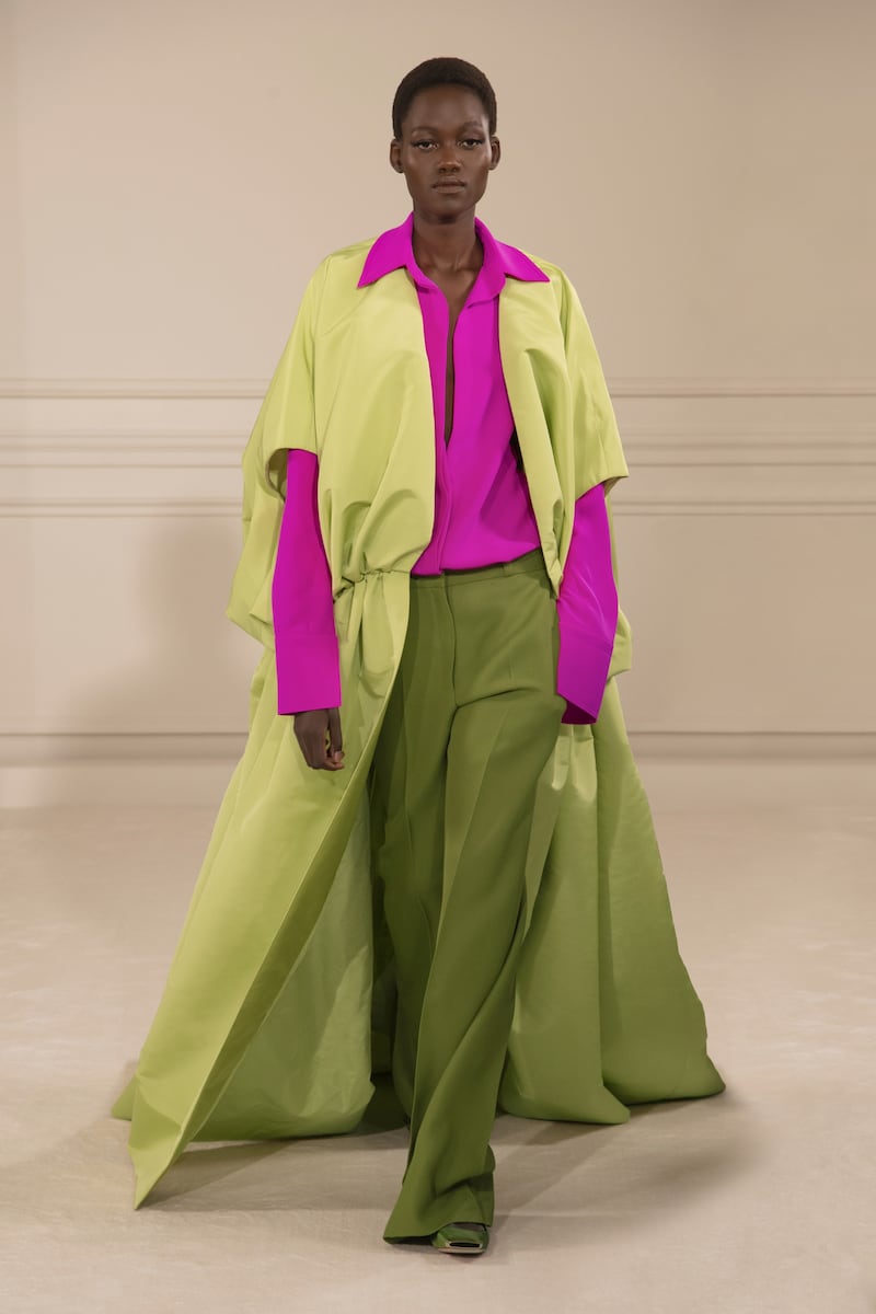 The collection also featured Piccioli's signature pops of colour. Photo: Valentino