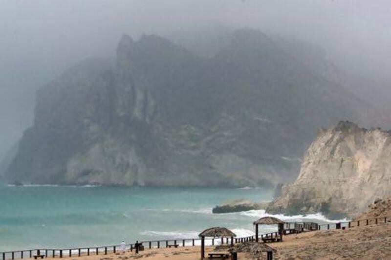 The Dhofar Mountains shrouded in mist at the Al Mughsayl blowholes, west of Salalah, Oman. Stephen Lock / The National