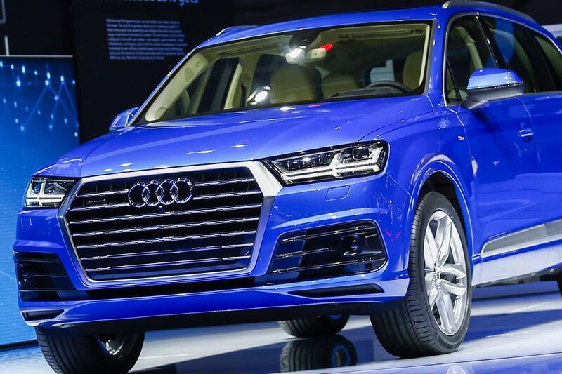 The new Audi Q7 introduced at the North American International Auto Show in Detroit is said to be aid to be 700 pounds lighter than its predecessor. Tannen Maury / EPA