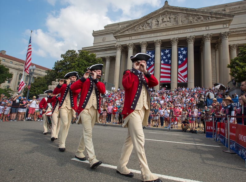The National Archives hosts an annual Independence Day celebration with musical performances, a dramatic reading of the Declaration of Independence, and history-related family activities. Photo: US National Archives