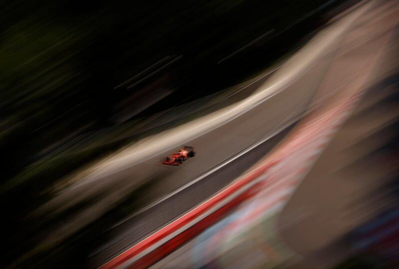 Ferrari's Carlos Sainz during the race. Reuters