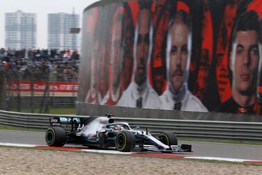 Lewis Hamilton on his way to victory in the 2019 Chinese Grand Prix in Shanghai. Reuters