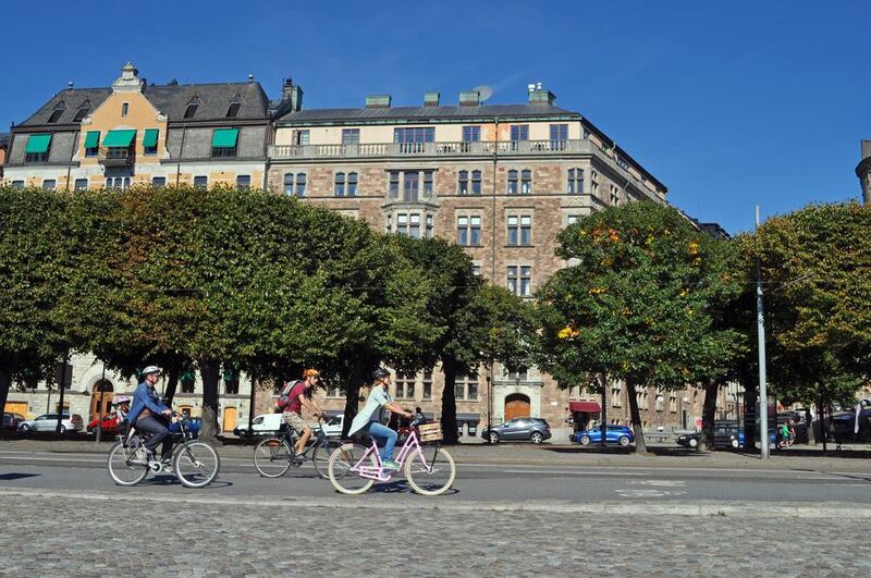 Cycling is a popular way of getting around Stockholm. Easy-to-use rental schemes are available for visitors. (Photo by Rosemary Behan)