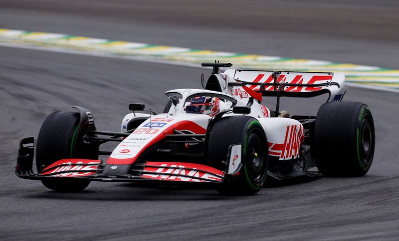 Haas' Kevin Magnussen during qualifying. Reuters