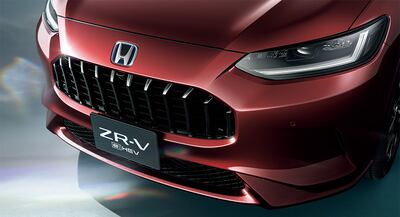 The ZR-V comes with a glossy black grille. Photo: Honda