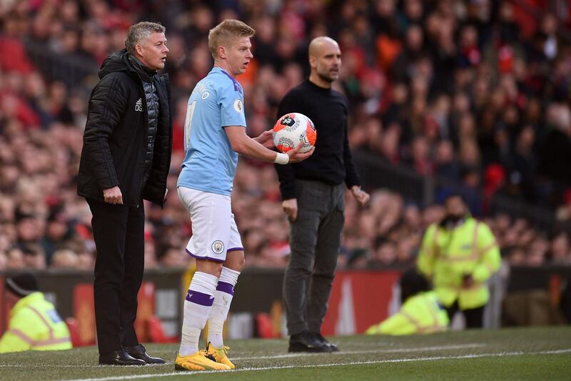 Manchester City's Belgian midfielder Kevin De Bruyne during the Manchester derby in March. AFP