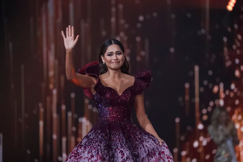 Miss Universe 2020 Andrea Meza appears during the 70th Miss Universe pageant. AP Photo