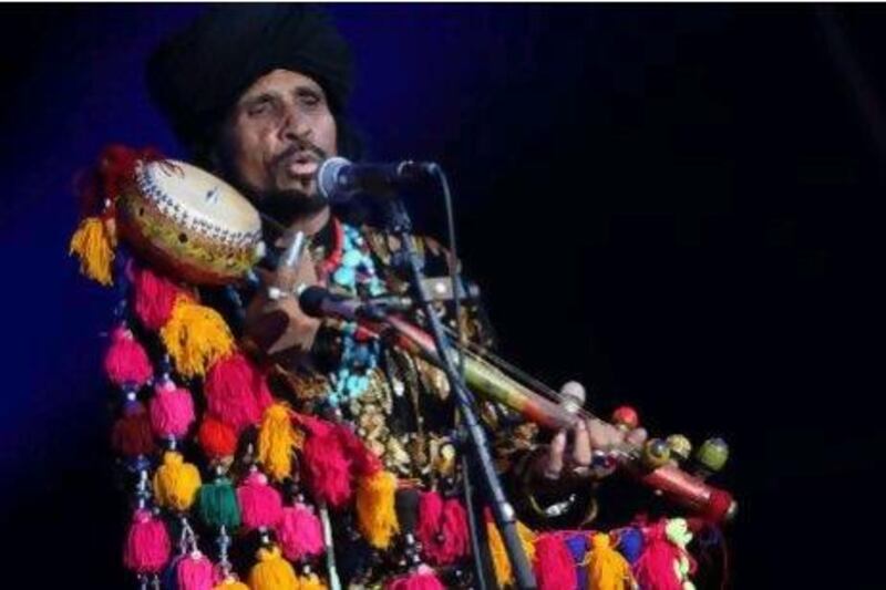 Sain Zahoor performs during Womad on the Corniche in Abu Dhabi last year.