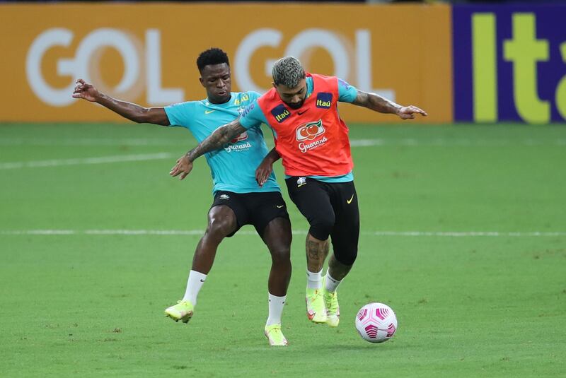Brazil's Gabriel during training. Reuters