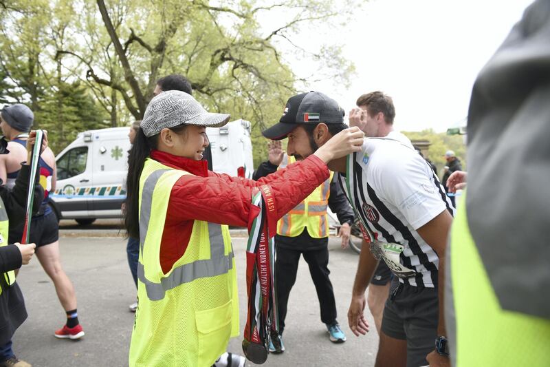 MANHATTAN, NEW YORK, APRIL 28, 2019 Participants and volunteers of the 2019 UAE Healthy Kidney 10K Run are seen in Centrail Park in Manhattan, NY.  4/28/2019 Photo by ©Jennifer S. Altman