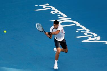 Novak Djokovic at Mubadala World Tennis Championship 2012 AFP