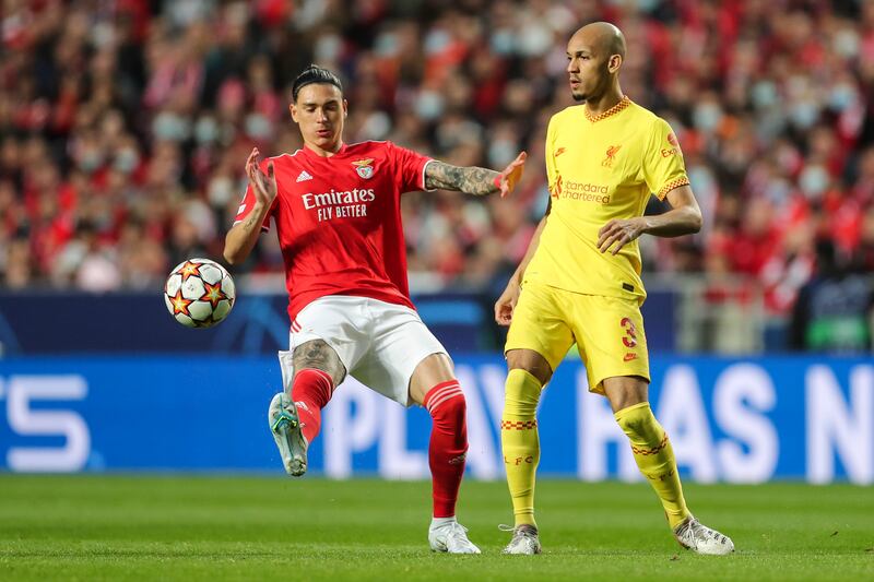 Fabinho - 7. The Brazilian was disciplined. He cut out danger and screened the defence. When Benfica got on top in the second half, he dug in and regained the initiative. EPA
