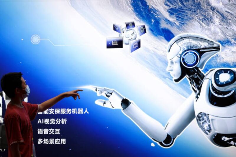 The World Robot Conference in Beijing. Machine learning, data analysis and critical thinking should be at the core of school curriculums. Getty
