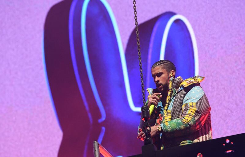 Puerto Rican singer Bad Bunny became the first Latin American act to headline Coachella. AFP