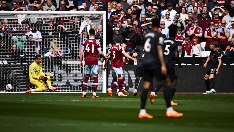 WEST HAM RATINGS: Lukasz Fabianski - 6. Forced into a routine save by Martinelli just after the restart. Made a number of decent saves in the second half. AFP