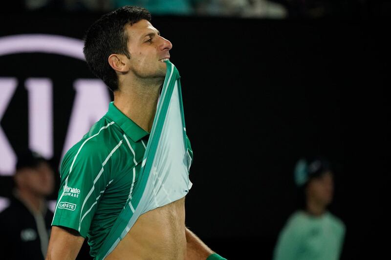 A frustrated Novak Djokovic. Reuters