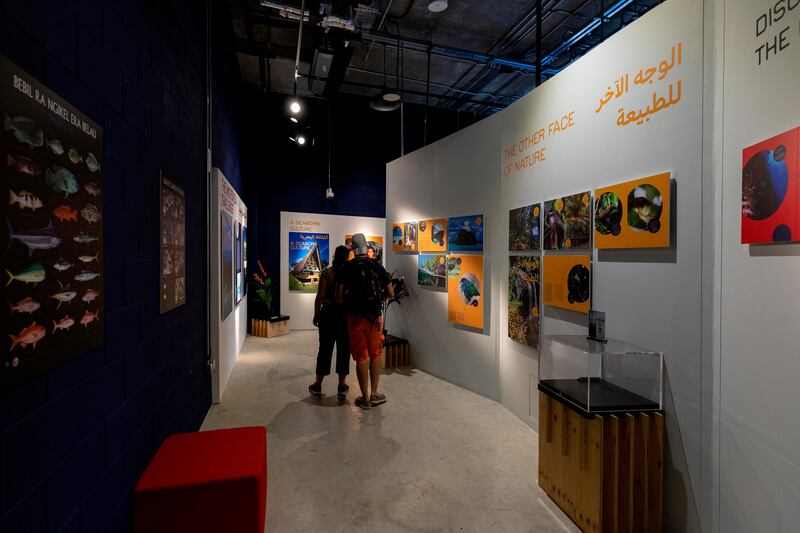 Visitors inside the Palau Pavilion, Expo 2020 Dubai. Christopher Edralin/Expo 2020 Dubai