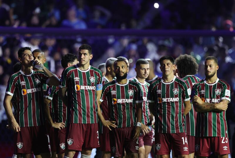 Fluminense players look dejected after the match. Reuters 