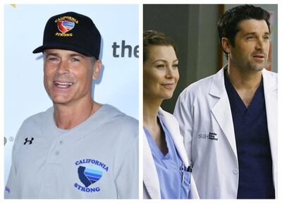 In his autobiography Rob Lowe revealed he turned down the chance to star as Dr Derek 'McDreamy' Shepherd in 'Grey's Anatomy'. AFP, IMDb