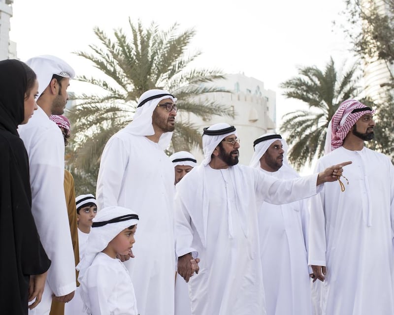 Sheikh Mohammed bin Zayed and Sheikh Tahnoon bin Mohammed tours Qasr Al Hosn Fort. Ryan Carter / Crown Prince Court - Abu Dhabi