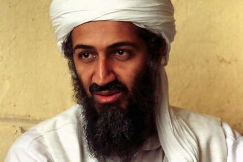 In this April 1998 file photo, exiled Al Qa'eda leader Osama bin Laden looks on in Afghanistan.