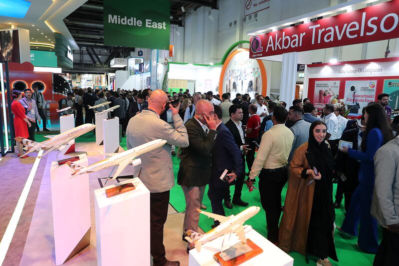 About 34,000 visitors are expected to visit Dubai World Trade Centre during the four days of the conference. Pawan Singh / The National