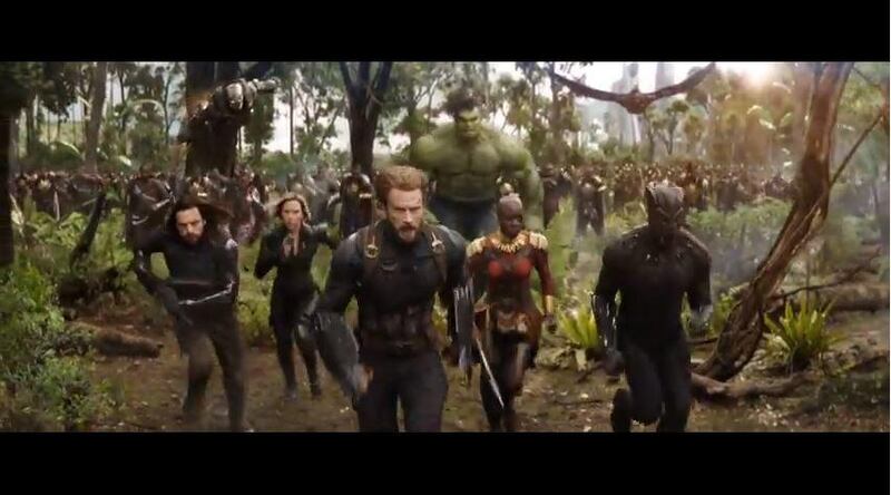 A scene from the trailer of Disney's film Avengers: Infinity War.