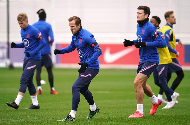 England's Harry Kane during a training session at St George's Park.