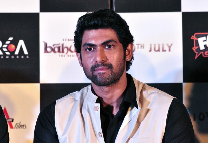 Indian Bollywood actor Rana Daggubati attends the trailer launch of upcoming film "Baahubali" in Mumbai late on June 1, 2015. AFP PHOTO (Photo by STR / AFP)