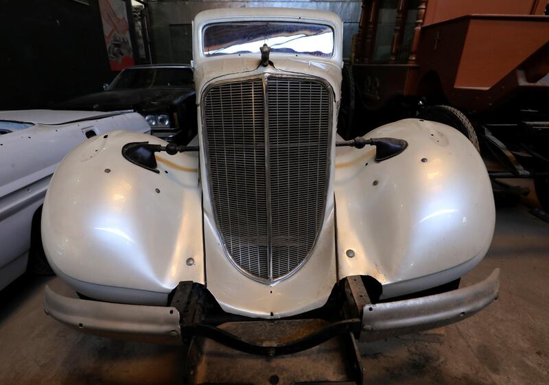 An American 1934 Nash Ambassador automobile is seen in the store of Sayed Sima. Reuters