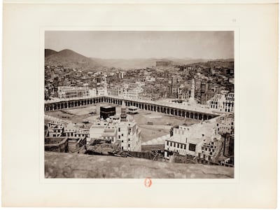 View of the Holy Shrine and the City of Mecca, Saudi Arabia, 1881. Photo: Bibliothèque nationale de France, Paris
