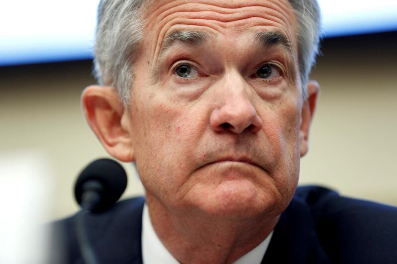 Federal Reserve Chairman Jerome Powell delivers the semi-annual Monetary Policy Report to the House Financial Services Committee hearing in Washington, U.S., February 27, 2018.      REUTERS/Joshua Roberts