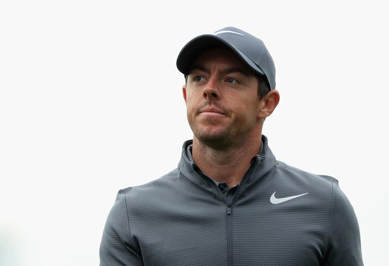 NEWCASTLE UPON TYNE, ENGLAND - SEPTEMBER 30:  Rory McIlroy of Northern Ireland walks off the 18th green during the third round of the British Masters at Close House Golf Club on September 30, 2017 in Newcastle upon Tyne, England.  (Photo by Andrew Redington/Getty Images)