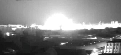 Ukraine published footage purporting to show the moment of the Russian military strike. Reuters 