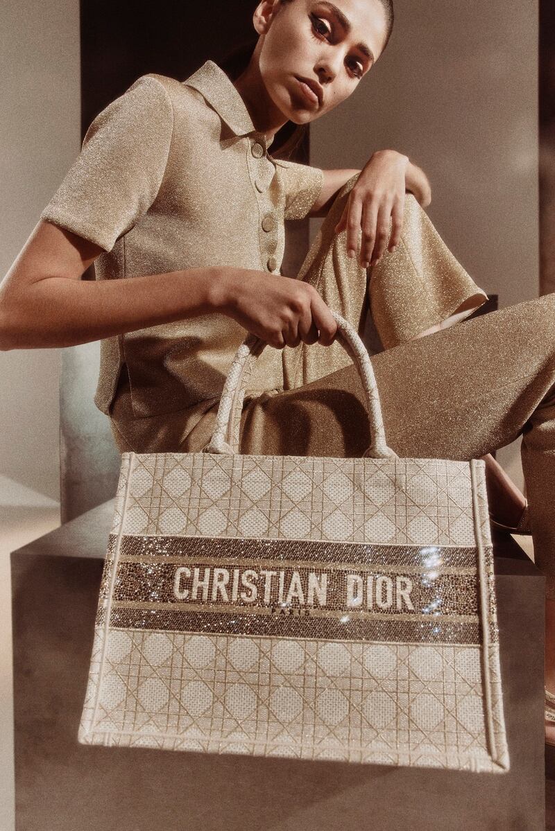 Medium book tote, Dh20,500, Or collection, Dior. Photo: Dior