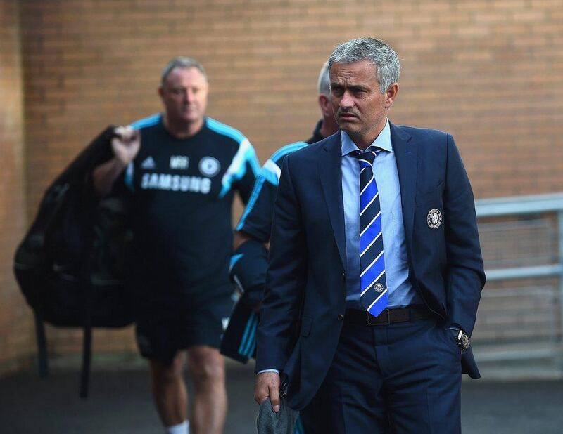 Manager Jose Mourinho of Chelsea arrives prior to his side's Premier League season opening match against Burnley on Monday night at Turf Moor. Laurence Griffiths / Getty Images