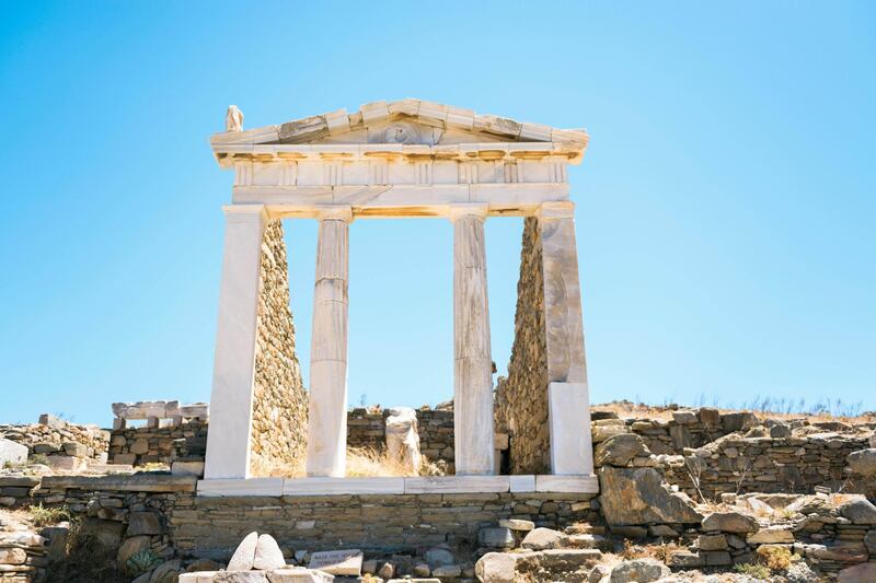 HWYP7M Greece, Mykonos, Delos, Temple of Isis. Westend61 GmbH / Alamy Stock Photo