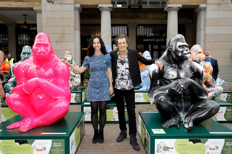 Wood and his wife Sally at the launch of the Tusk Gorilla Trail. Getty 