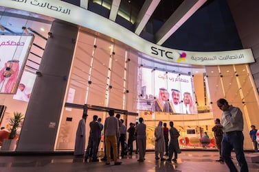 Saudi Telecom Company reported a 22 per cent drop in fourth-quarter net profit. Waseem Obaidi for The National 